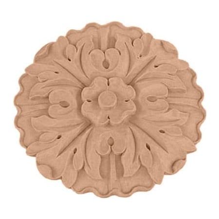 Ekena Millwork Ekena Small Kent Floral Rosette ROS04X04X01KELW, 4-1/2"W x 4-1/2"H x 5/8"D ROS04X04X01KELW